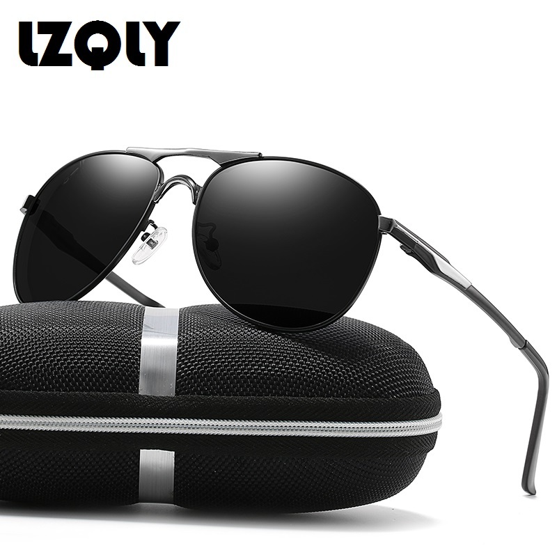 Sunglasses Aviator Polarized - แว่นกันแดดโพลาไรซ์ทรงนักบินแฟชั่นสำหรับผู้ชายและผู้หญิง วินเทจ สำหรับขับรถ ตกปลา