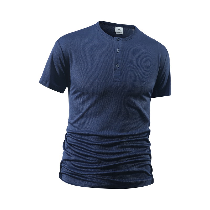 เสื้อยืดผู้ชายสีพื้นสำหรับฤดูร - Shirt Camp Collar บทวิจารณ์และราคา