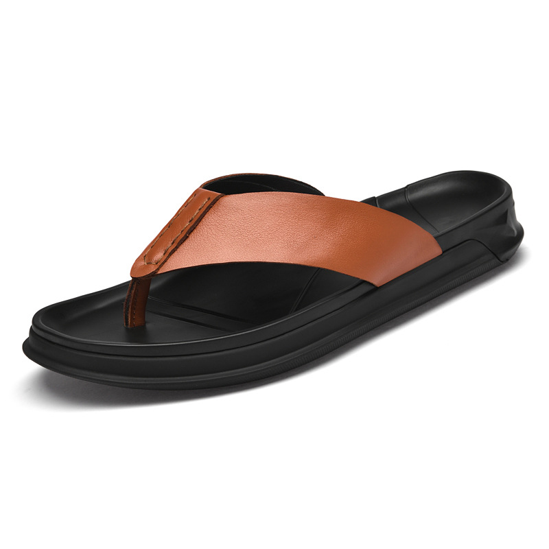 รองเท้าแตะหนังแท้สำหรับฤดูร้อน - Flip Flop Leather Men บทวิจารณ์และราคา