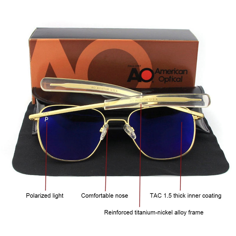 AO แว่นตากันแดดเลนส์โพลาไรซ์ชา - Sunglasses Aviator Polarized บทวิจารณ์และราคา