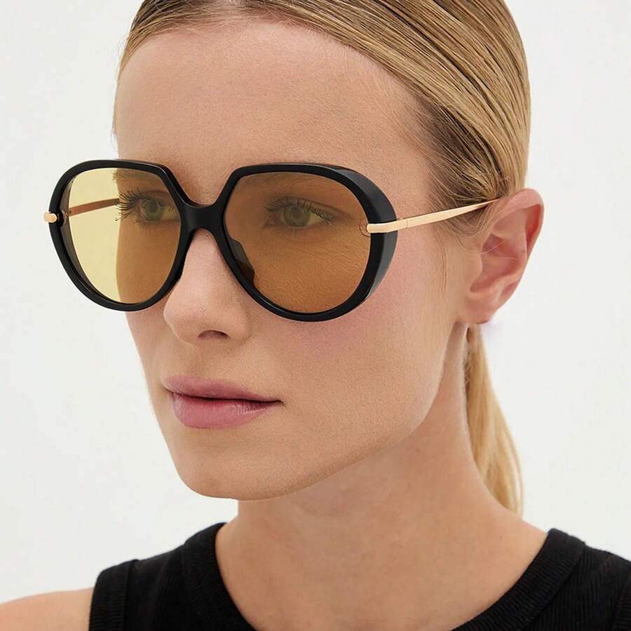 แว่นตาทรงนักบินกรอบกลม, แฟชั่น - Sunglasses Aviator Polarized บทวิจารณ์และราคา